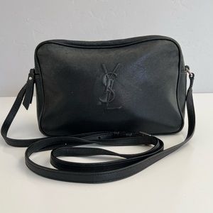 Auth SAINT LAURENT Leather Camera Bag